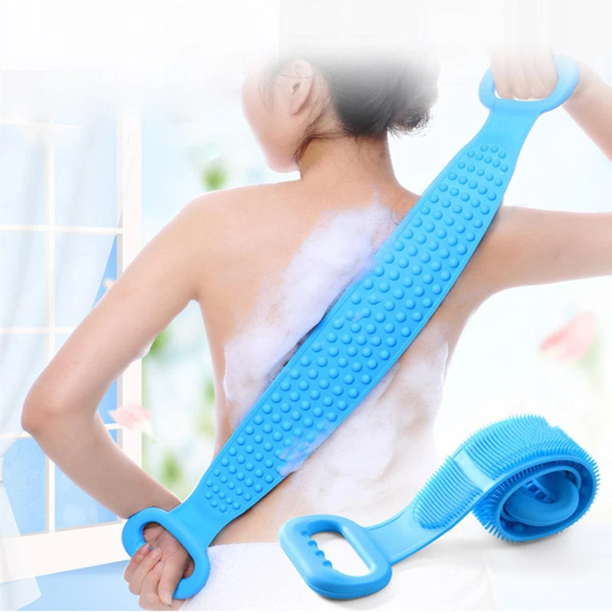 1 Pc Silicone Back Scrubber for Shower - Exfoliating & Deep Clean Body Brush, Comfortable Massage (Multicolor)