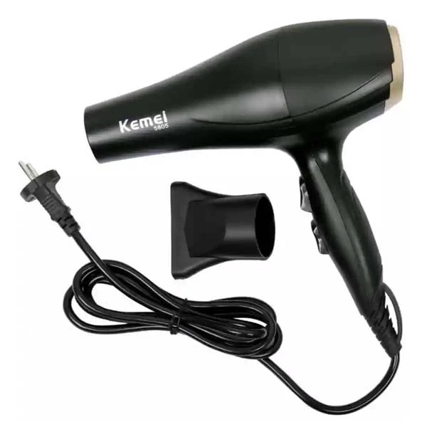 Kemei-KM-5805-3000W- ( 2 in ! ) Powerful-Professional-Heavy-Duty-Hair-Dryer-for-Unisex - Black