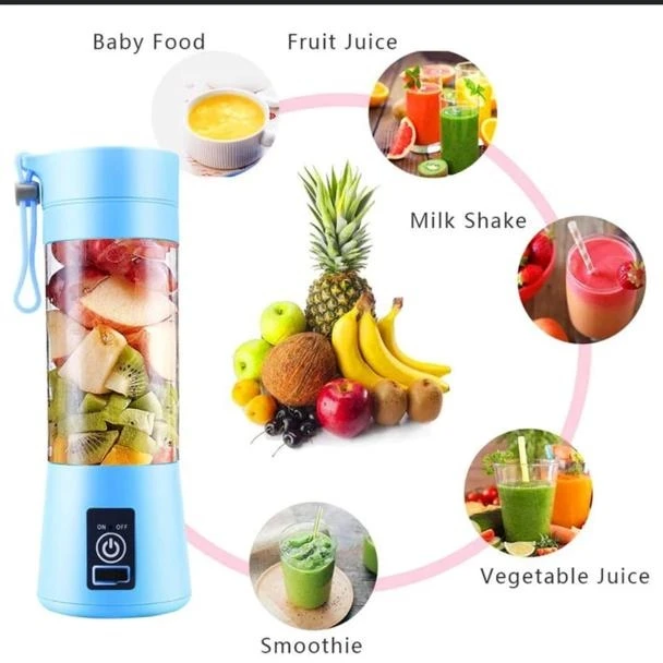 380ML Portable Juicer USB Rechargeable Fruit Vegetable Smoothie Blender Multi functional Juice Cup Mini Home Mixer