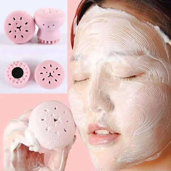 Laikou Octopus Silicone Face Cleansing Brush - Pink quantity