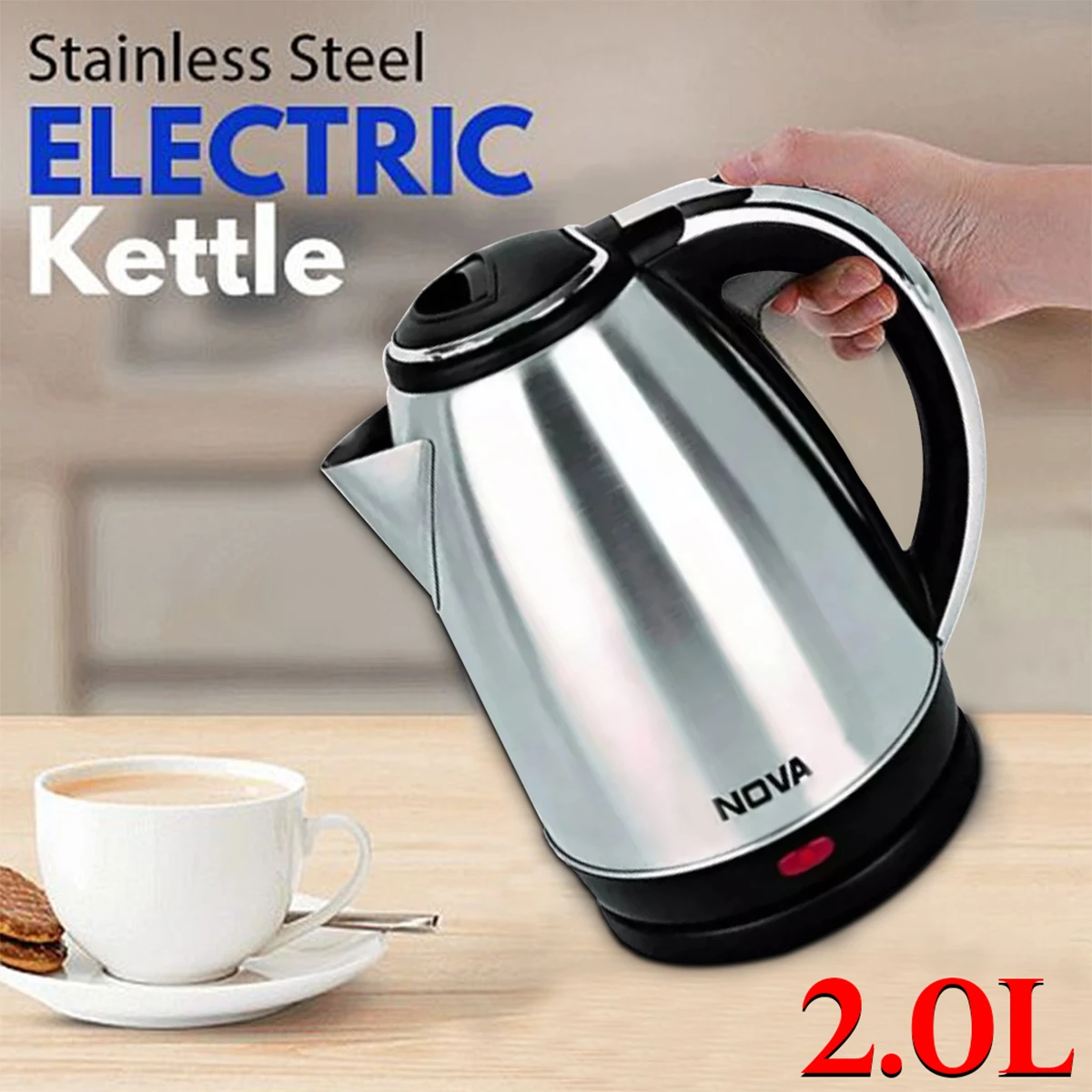 NOVA 2L Electric Kettle - Perfect for Tea, Coffee, and Hot Water Preparation