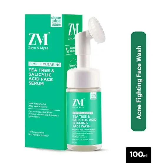 Zm Tea Tree & Salicylic Acid Foaming Face Wash For Men(100Ml)