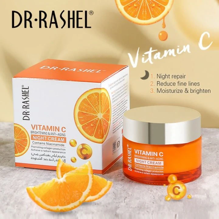 Dr. Rashel Vitamin-C Whtening and Anti Aging Night Cream - 50gm
