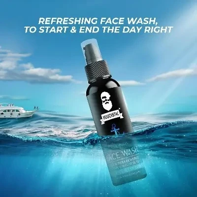 Muuchstac Ocean Face Wash for Men | Fight Acne & Pimples, Brighten Skin, Clears Dirt, Oil Control, Refreshing Feel
